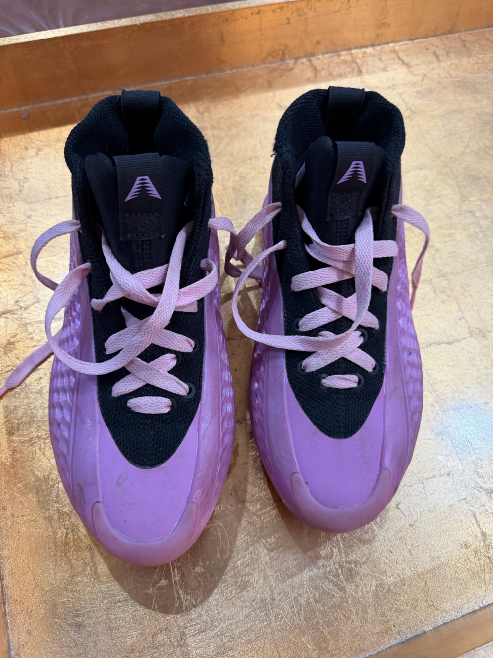 Adidas Anthony Edward’s 1 Kids Purple Basketball Sneakers, sz 4- worn once!